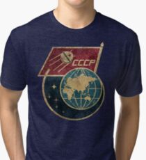 CCCP Flag Satellite Tri-blend T-Shirt