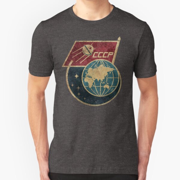 CCCP Flag Satellite Slim Fit T-Shirt