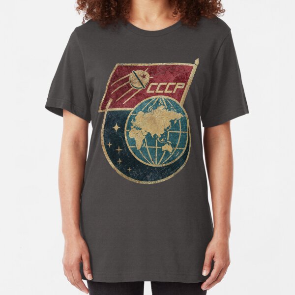 CCCP Flag Satellite Slim Fit T-Shirt