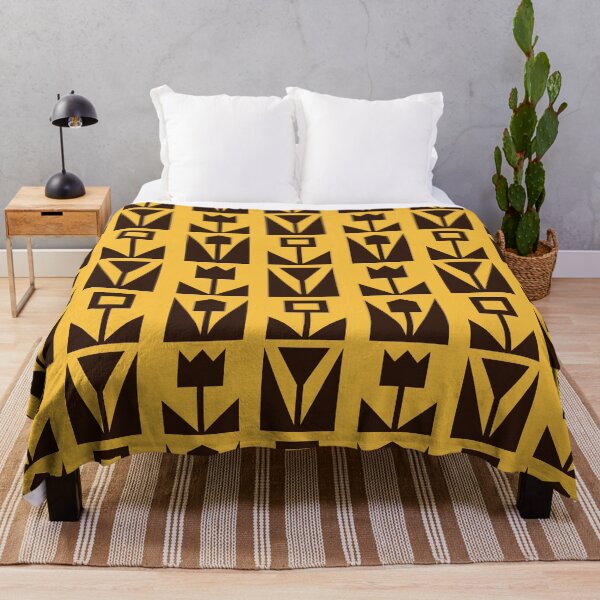 Item preview, Abstract geometric yellow floral seamless pattern designed and sold by Familyshmot.