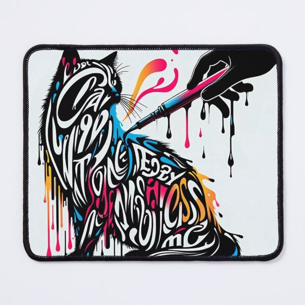 Item preview, Typography Cat Paint Art designed and sold by BubandAika.
