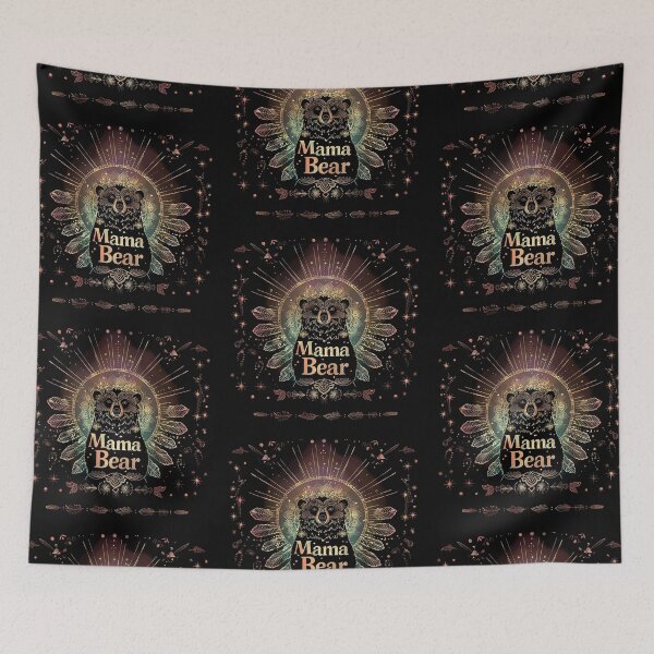 Item preview, Mama Bear Tribal Rainbow Magical Shaman Nature Mandala  designed and sold by tribalfantasy.