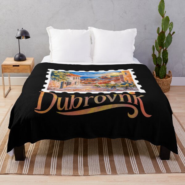 Item preview, Dubrovnik Croatia Travel - "Dubrovnik Delight: Retro Croatian Travel Art" designed and sold by stickercuffs.