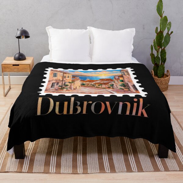 Item preview, Dubrovnik Croatia Travel - "Dubrovnik Dreams: Retro Croatia Travel Poster" designed and sold by stickercuffs.