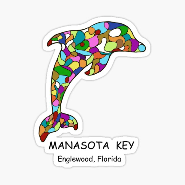 Manasota Englewood Florida Dolphin Sticker