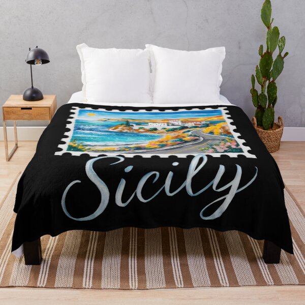 Item preview, Sicily Italy Travel - "Discover Sicily: Vintage Italian Travel Poster" designed and sold by stickercuffs.