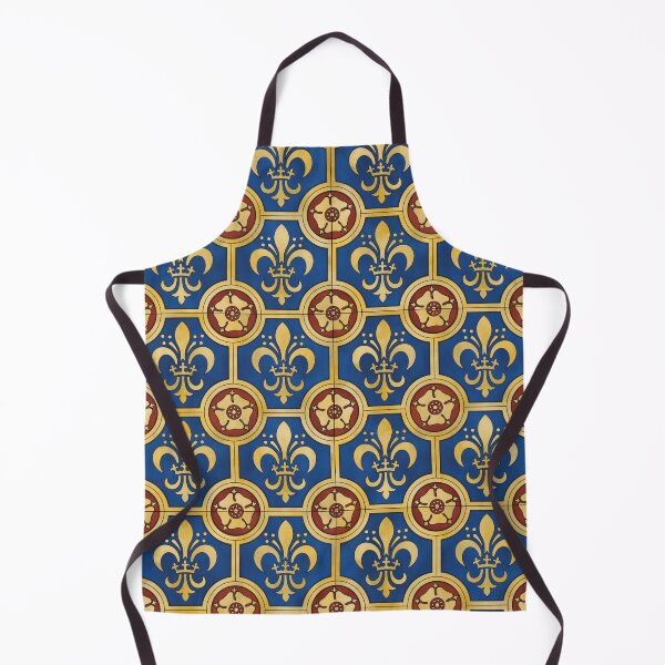 Item preview, Blue and Red Fleur de Lys and Tudor Rose Tile Reproduction designed and sold by MadeByGeeClowes.
