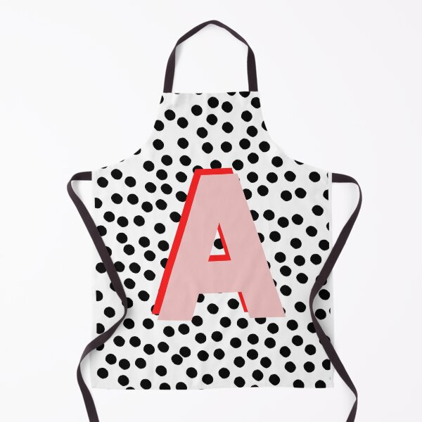 Item preview, Black & White Dalmatian Print Spots With Pink Letter A designed and sold by Laura Dawson.