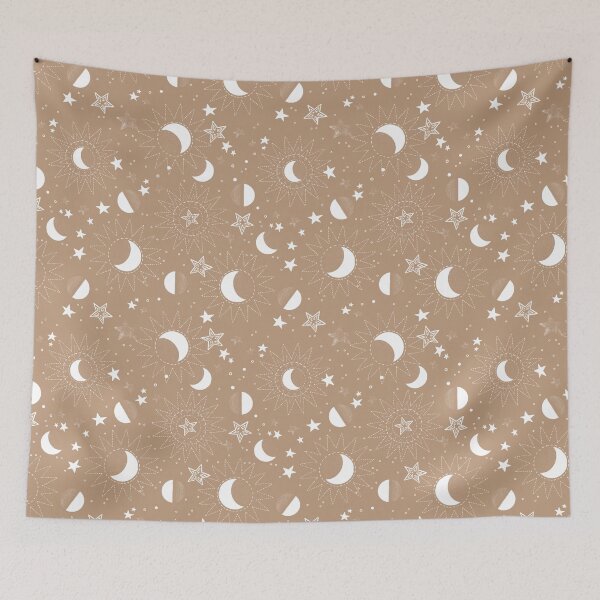 Item preview, Crescent and stars on a beige background designed and sold by Alex  Blud.