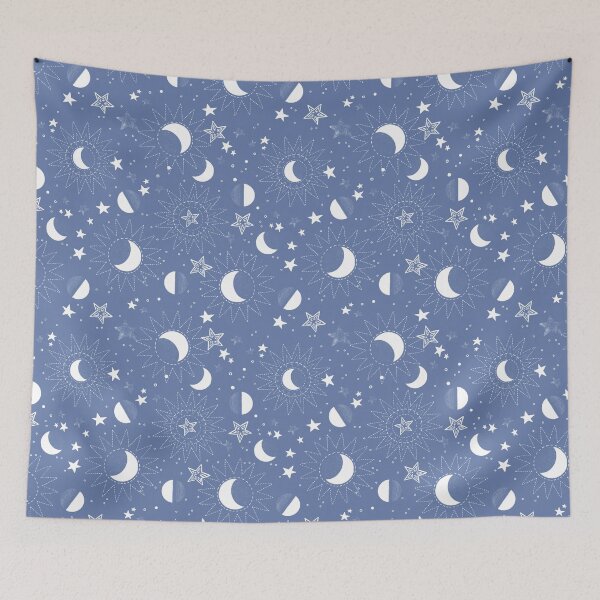 Item preview, Crescent and stars on a blue background designed and sold by Alex  Blud.