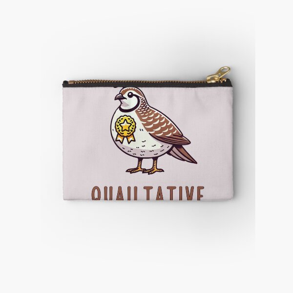 Item preview, Quailtative - quail wordplay, quail pun designed and sold by Funny-Banana.