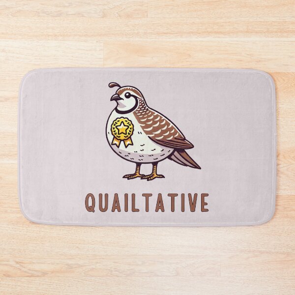 Item preview, Quailtative - quail wordplay, quail pun designed and sold by Funny-Banana.