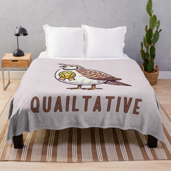 Item preview, Quailtative - quail wordplay, quail pun designed and sold by Funny-Banana.