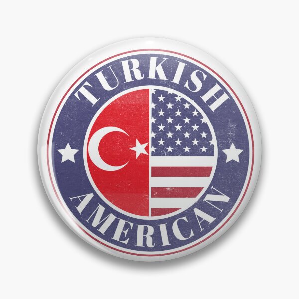 Item preview, Proud Turkish-American Badge - Turkey Flag Turkiye Flag designed and sold by chrisrivait.