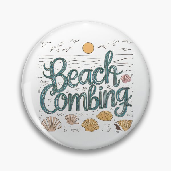 Item preview, Beach Combing Shelling - Seaside Treasures: Metal Detecting Beachcombing Fun" designed and sold by stickercuffs.
