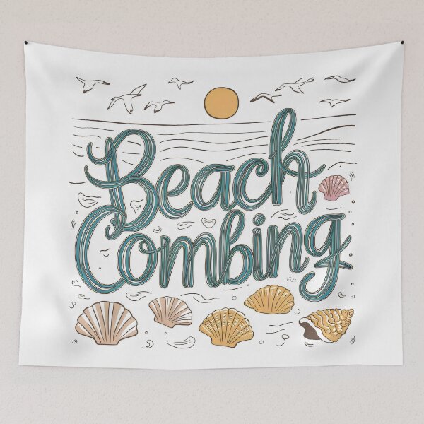 Item preview, Beach Combing Shelling - Seaside Treasures: Metal Detecting Beachcombing Fun" designed and sold by stickercuffs.
