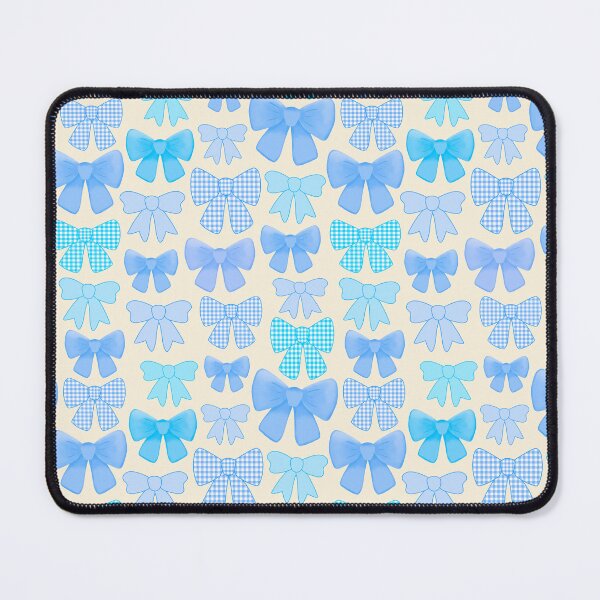 Item preview, Colourful cute girly blue gingham bows designed and sold by Lindsay Marie Patterns.