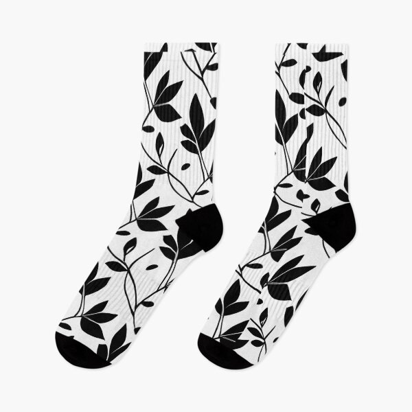 Item preview, Black Border Leaves, Botanical Design Art Pattern designed and sold by Liza36designs.