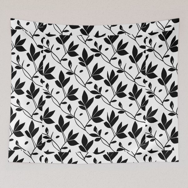 Item preview, Black Border Leaves, Botanical Design Art Pattern designed and sold by Liza36designs.