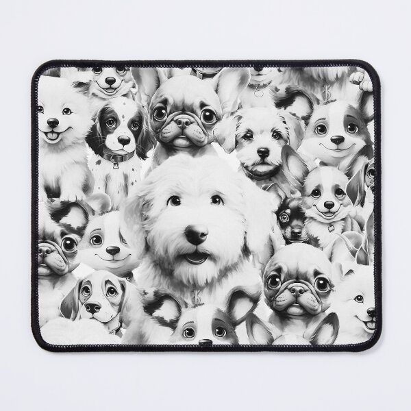 Item preview, Puppies multiplied shades of gray designed and sold by shellkie.