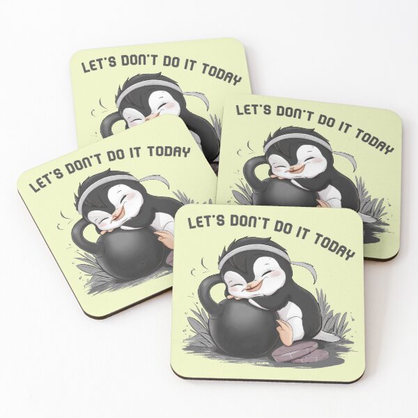 Item preview, Funny penguin lounging on kettlebell refuses to work out today designed and sold by NiRia Spot.