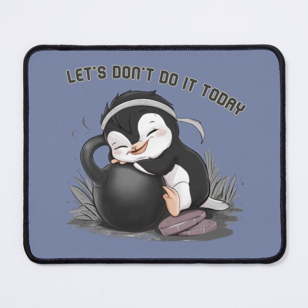 Item preview, Funny penguin lounging on kettlebell refuses to work out today designed and sold by NiRia Spot.