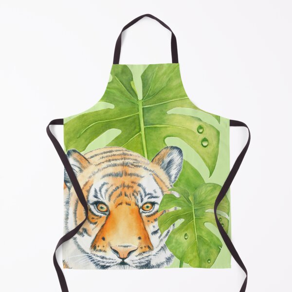 Item preview, WatercolorTiger in the wilderness nature art designed and sold by Yarlseri.