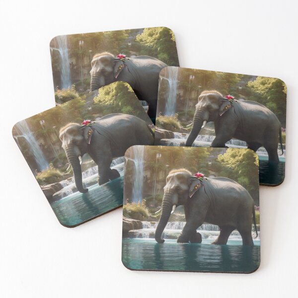 Item preview, Elephants' River Paradise designed and sold by BlareBlare.