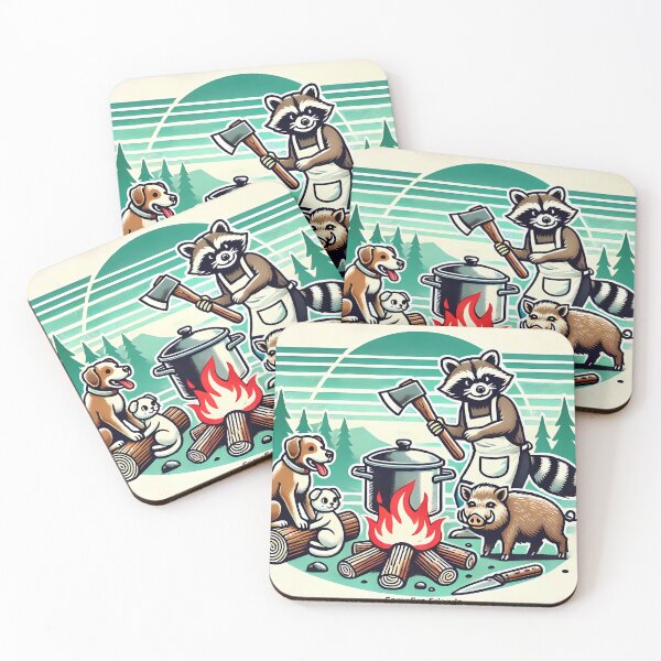 Item preview, Amigos de la fogata: compañeros retro del desierto designed and sold by NatureStyle555.