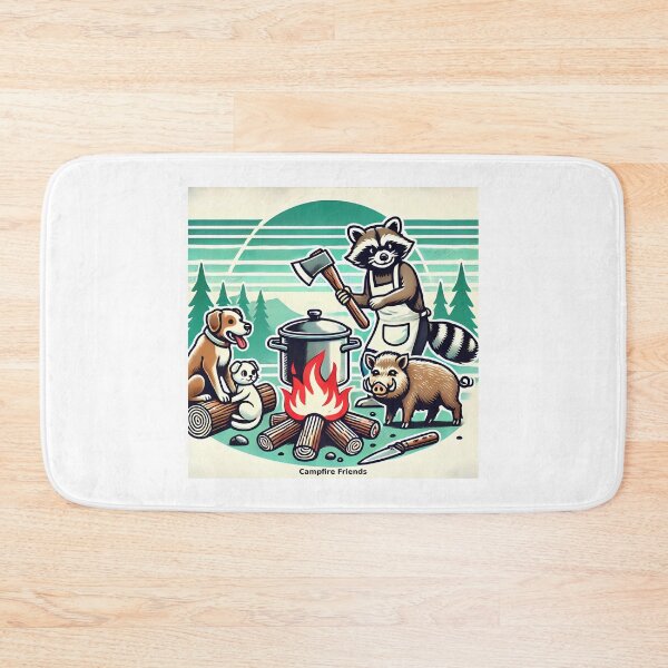 Item preview, Campfire Friends: Retro Wilderness Companions designed and sold by NatureStyle555.