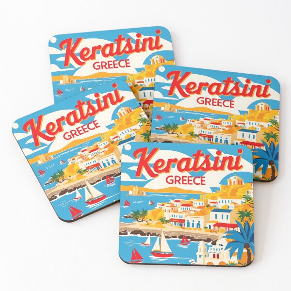 Aperçu de l'œuvre Keratsini Grèce Voyage Vintage Tourisme créée et vendue par TravelersGems.