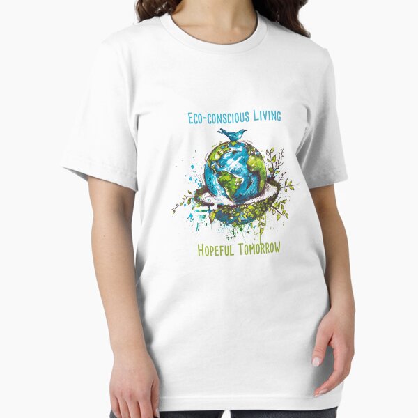 Item preview, Eco-conscious Living, Hopeful Tomorrow Environmental Protection Positive Slogan designed and sold by FemiBiutti.