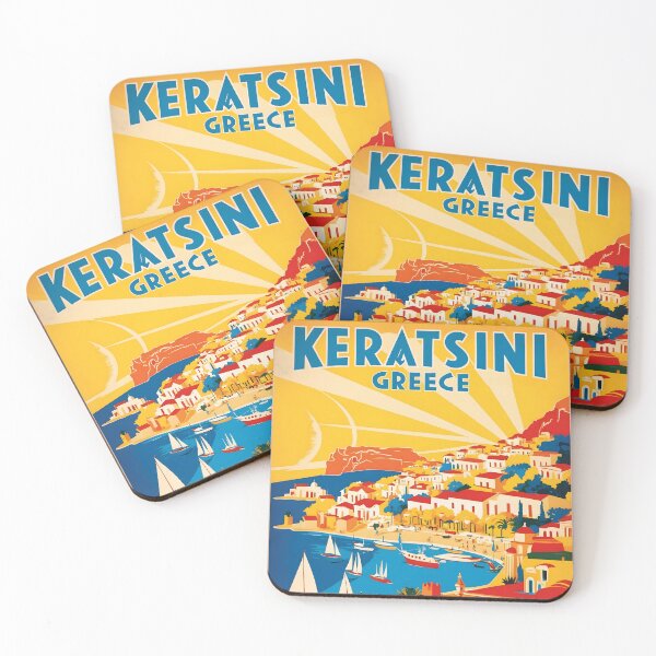 Aperçu de l'œuvre Keratsini Grèce Voyage Vintage Tourisme Rétro créée et vendue par TravelersGems.