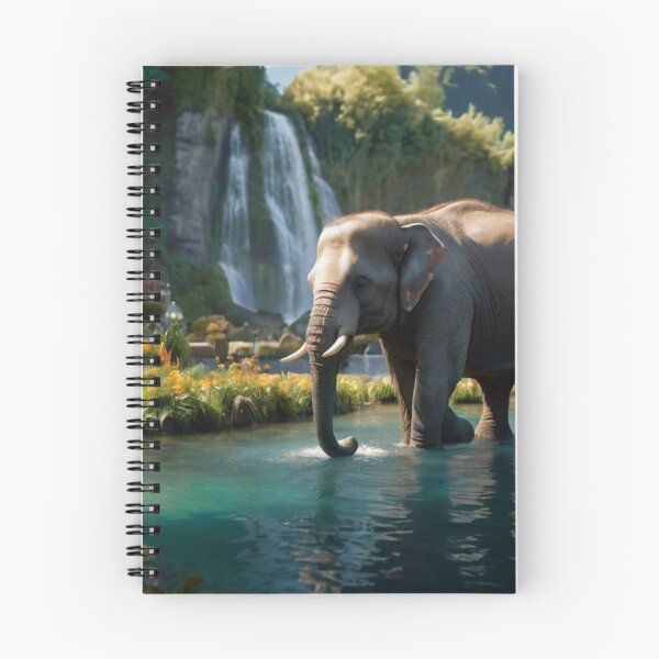 Item preview, Elephant Waterfall Retreat designed and sold by BlareBlare.