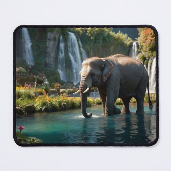 Item preview, Elephant Waterfall Retreat designed and sold by BlareBlare.