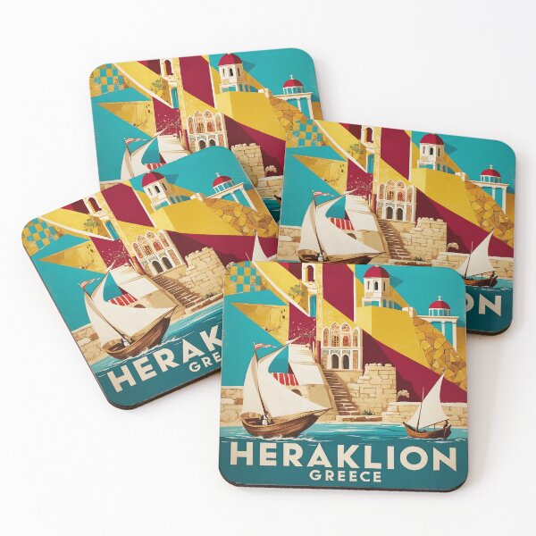 Item preview, Heraklion Greece Vintage Travel Retro Tourism  designed and sold by TravelersGems.