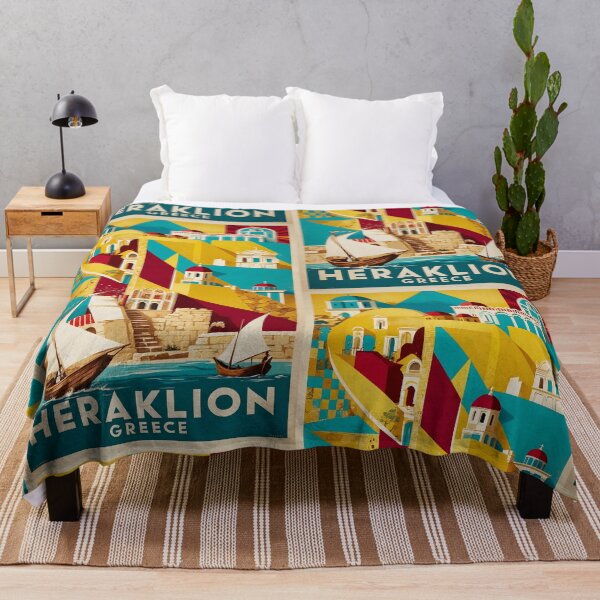 Item preview, Heraklion Greece Vintage Travel Retro Tourism designed and sold by TravelersGems.