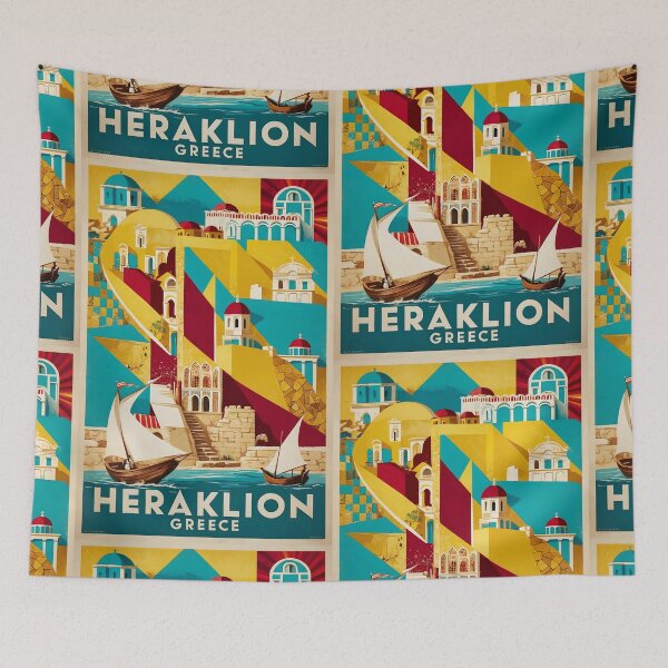 Item preview, Heraklion Greece Vintage Travel Retro Tourism  designed and sold by TravelersGems.