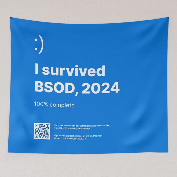 Item preview, I Survived BSOD 2024 designed and sold by Dogan Ural.