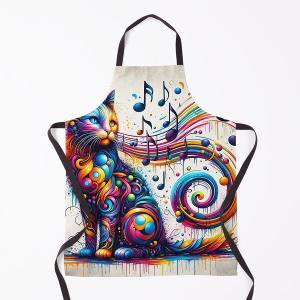 Item preview, Arte musical de vibraciones de gatos designed and sold by BubandAika.