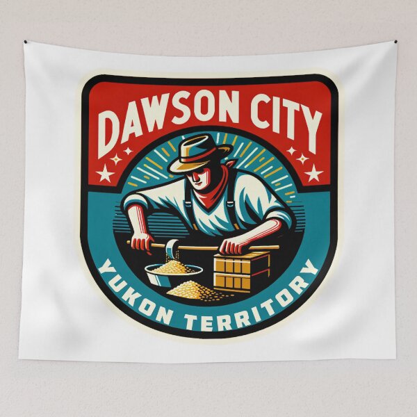 Item preview, Dawson City Yukon Gold Mining Territory Panning Pan Miner designed and sold by DESTINATIONS DECAL DOS.