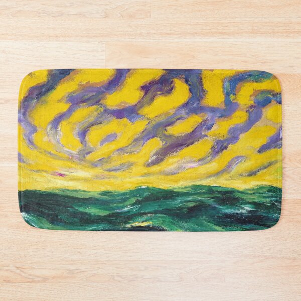 Item preview, Autumn sea with herringbone clouds nautical maritime seascape painting, circa 1911, by Emil Nolde designed and sold by Jéanpaul  Ferro.