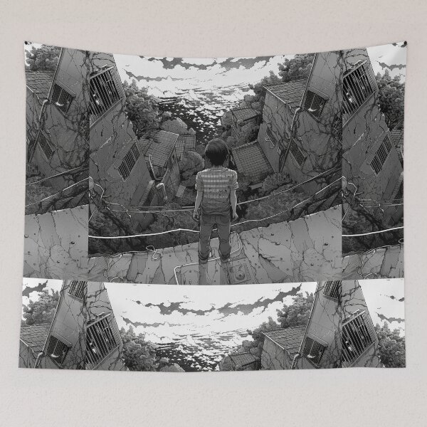 Item preview, descent – melancholic black and white manga anime boy designed and sold by ForsakenFrames.