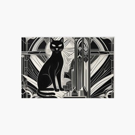 Item preview, Art Deco Black Cat design designed and sold by Soccer4ja9.