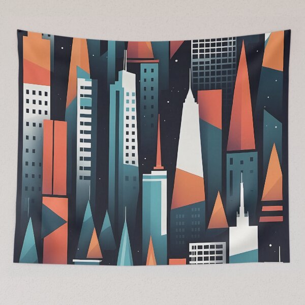 Item preview, Cityscape Abstract Art designed and sold by SeamPix.