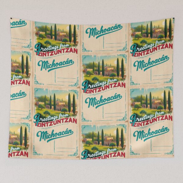 Item preview, Tzintzuntzan Michoacan Mexico Magic Town Postcard Vintage Travel designed and sold by TravelPostcardGems.