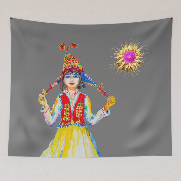 Item preview, A girl wearing traditional, colorful attire designed and sold by annasofia.