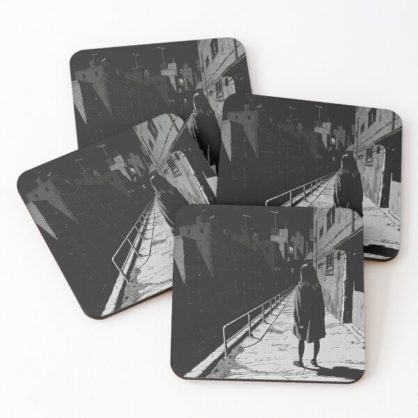 Item preview, dismal - black and white horror manga anime girl designed and sold by ForsakenFrames.