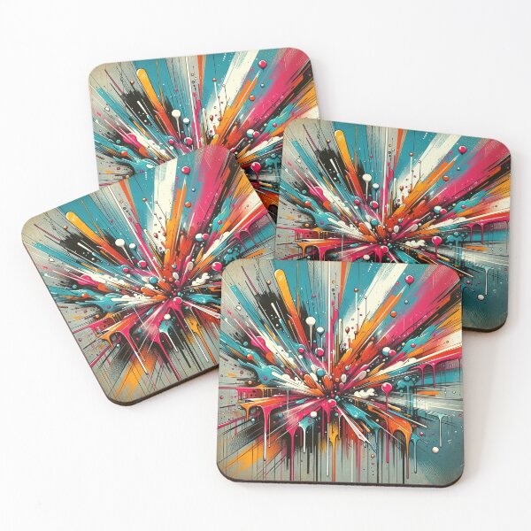 Item preview, Explosive Colour Burst Art designed and sold by BubandAika.