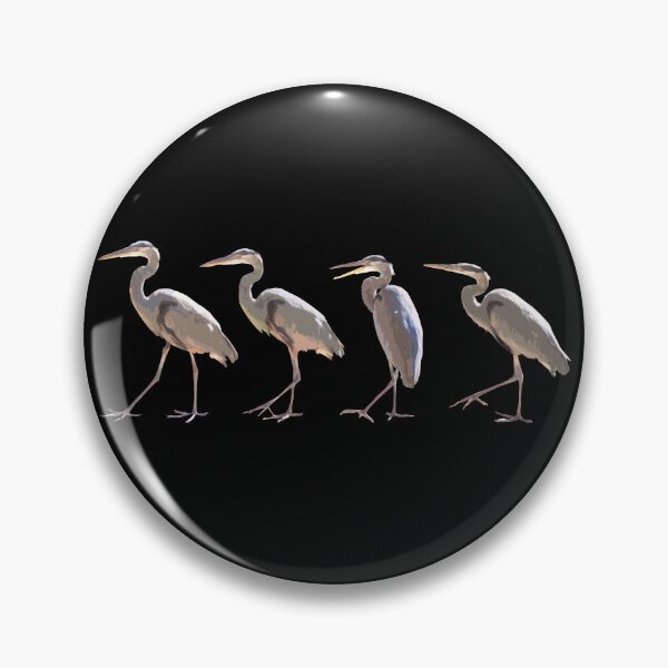 Item preview, Blue Herons Walking on Black designed and sold by Art in My Loft.